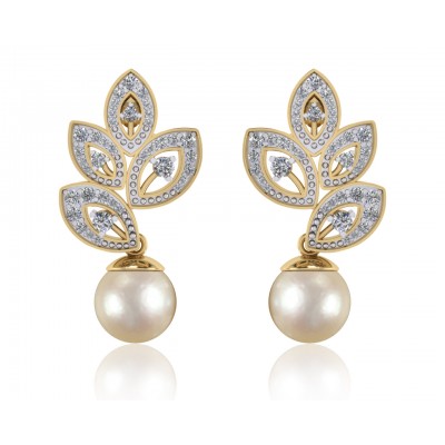 Aarna Pearl & Diamond Earrings